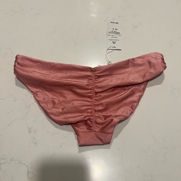 NWT PQ SWIM Pink Pearl Basic Ruched Bottoms 
Full / Small - Picture 4 of 6